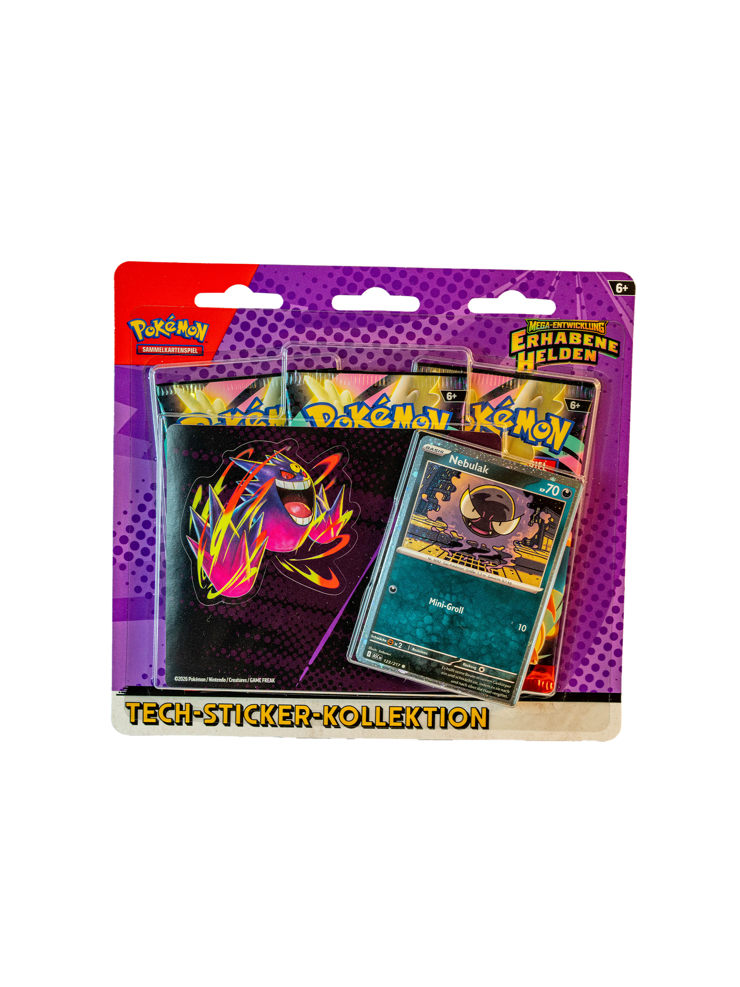 Pokémon Erhabene Helden Techsticker Blister Nebulak (DE, sealed)