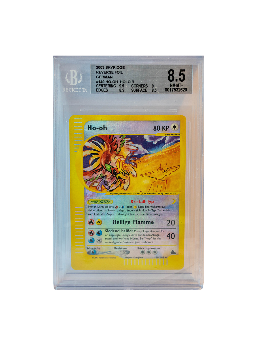 Pokémon Ho-Oh Reverse Holo Skyridge BGS 8.5 (DE, graded)