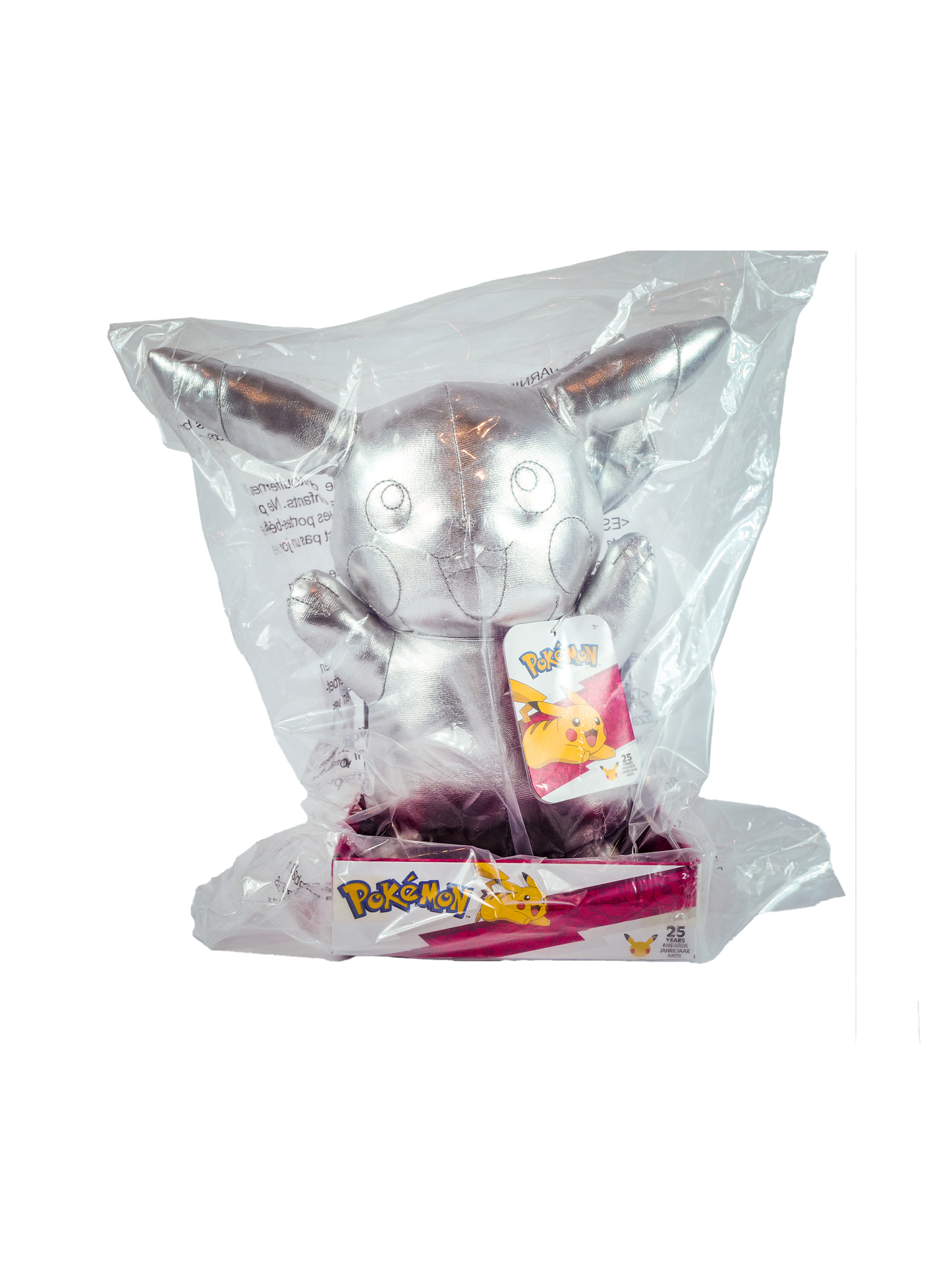 Pokémon Pikachu 25th Anniversary Plush 30cm (Silver, sealed)