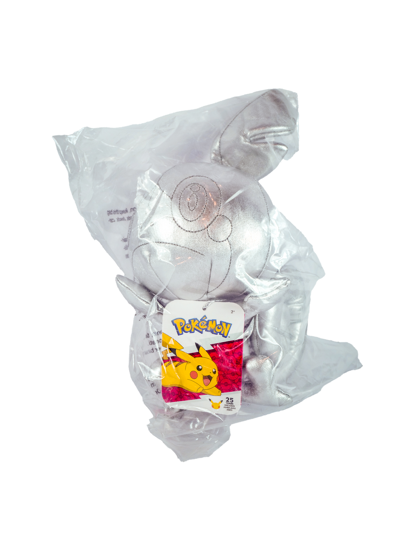 Pokémon 25th Anniversary Plush 20cm (Silver, sealed)