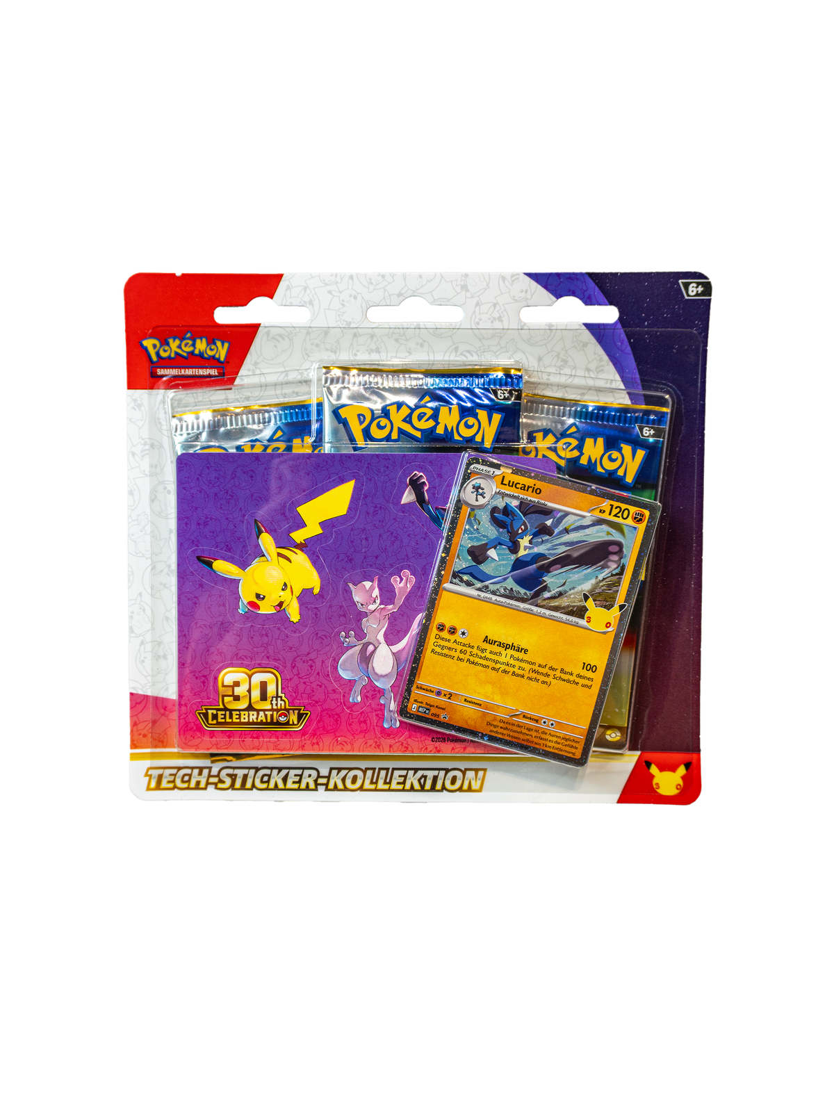 Pokémon 30th Celebration Tech Sticker Collection Lucario (DE)
